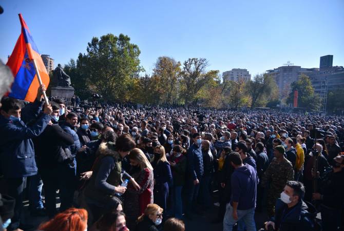 Opposition protest at Yerevan’s Liberty Square on Nov. 11